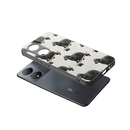 Pup Skater sleek Vivo-y100 cover with tempered glass back and TPU edges