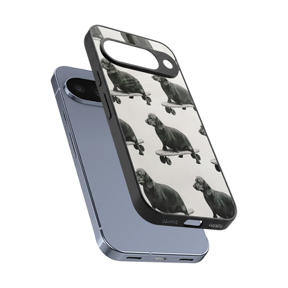 Pup Skater sleek google pixel 10 cover with tempered glass back and TPU edges