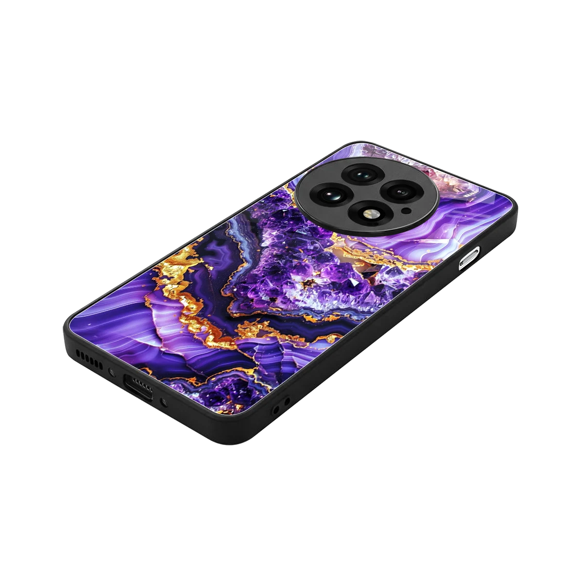 Purple Majesty stylish phone case for oneplus 13 | glossy glass and slim fit