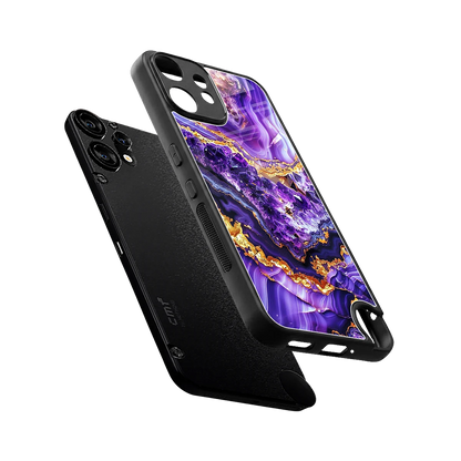 Purple Majesty sleek cmf nothing phone 2 pro cover with tempered glass back and TPU edges