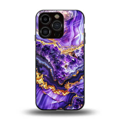 Purple Majesty back phone cover | glass case for iphone 15 pro