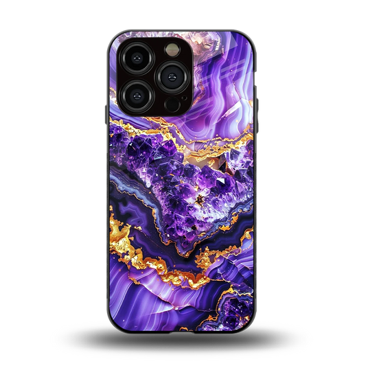 Purple Majesty back phone cover | glass case for iphone 15 pro