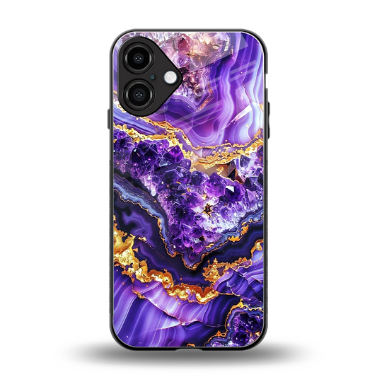 Purple Majesty back phone cover | glass case for iphone 16 plus