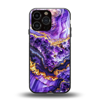 Purple Majesty back phone cover | glass case for iphone 16 pro max