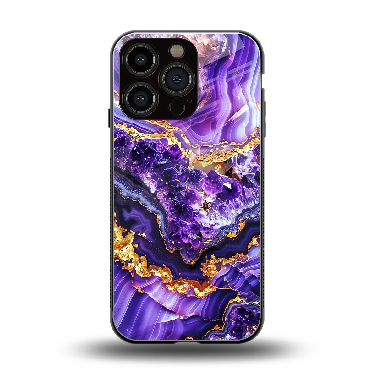 Purple Majesty back phone cover | glass case for iphone 16 pro