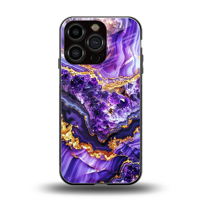 Purple Majesty back phone cover | glass case for iphone 16 pro