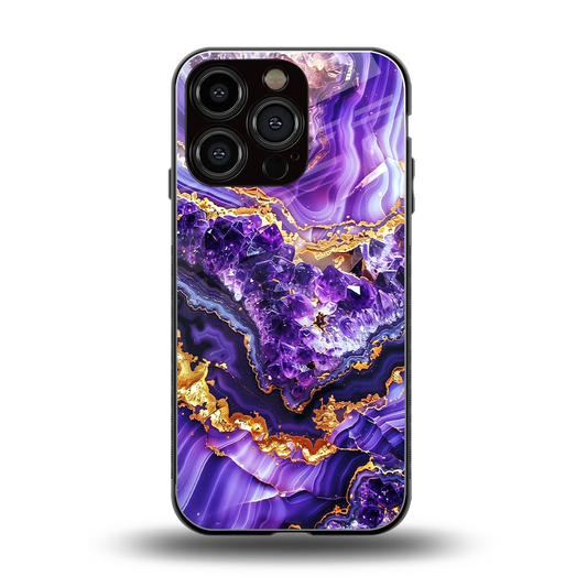 Purple Majesty back phone cover | glass case for iphone 16 pro