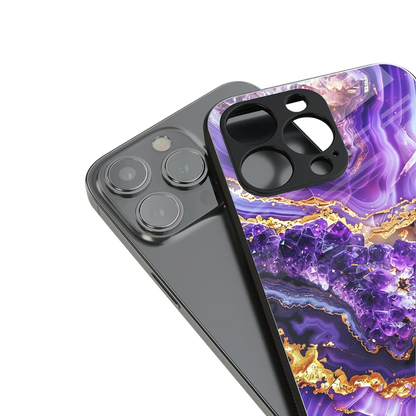 Purple Majesty stylish phone case for iphone 14 pro max | glossy glass and slim fit