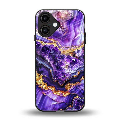 Purple Majesty back phone cover | glass case for iphone 16