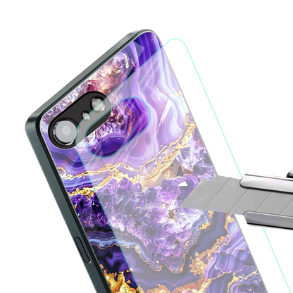 Purple Majesty stylish phone case for iphone 16e | glossy glass and slim fit