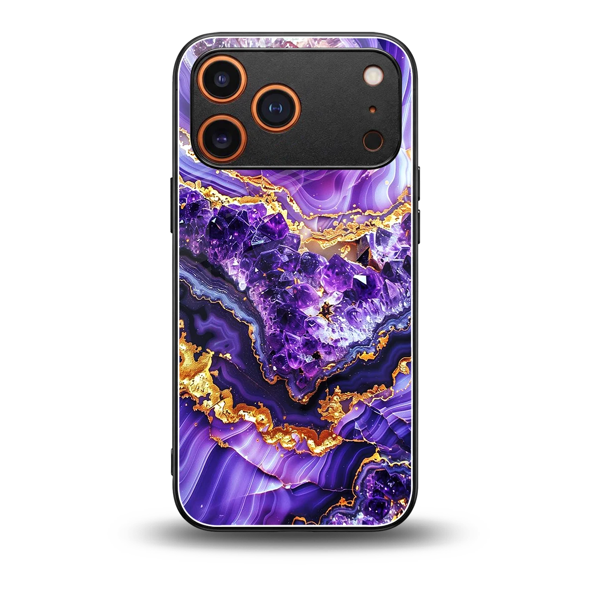 Purple Majesty back phone cover | glass case for iphone 17 pro