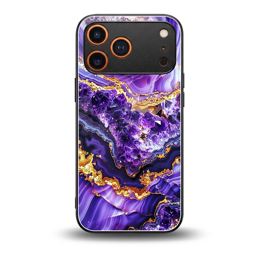Purple Majesty back phone cover | glass case for iphone 17 pro max
