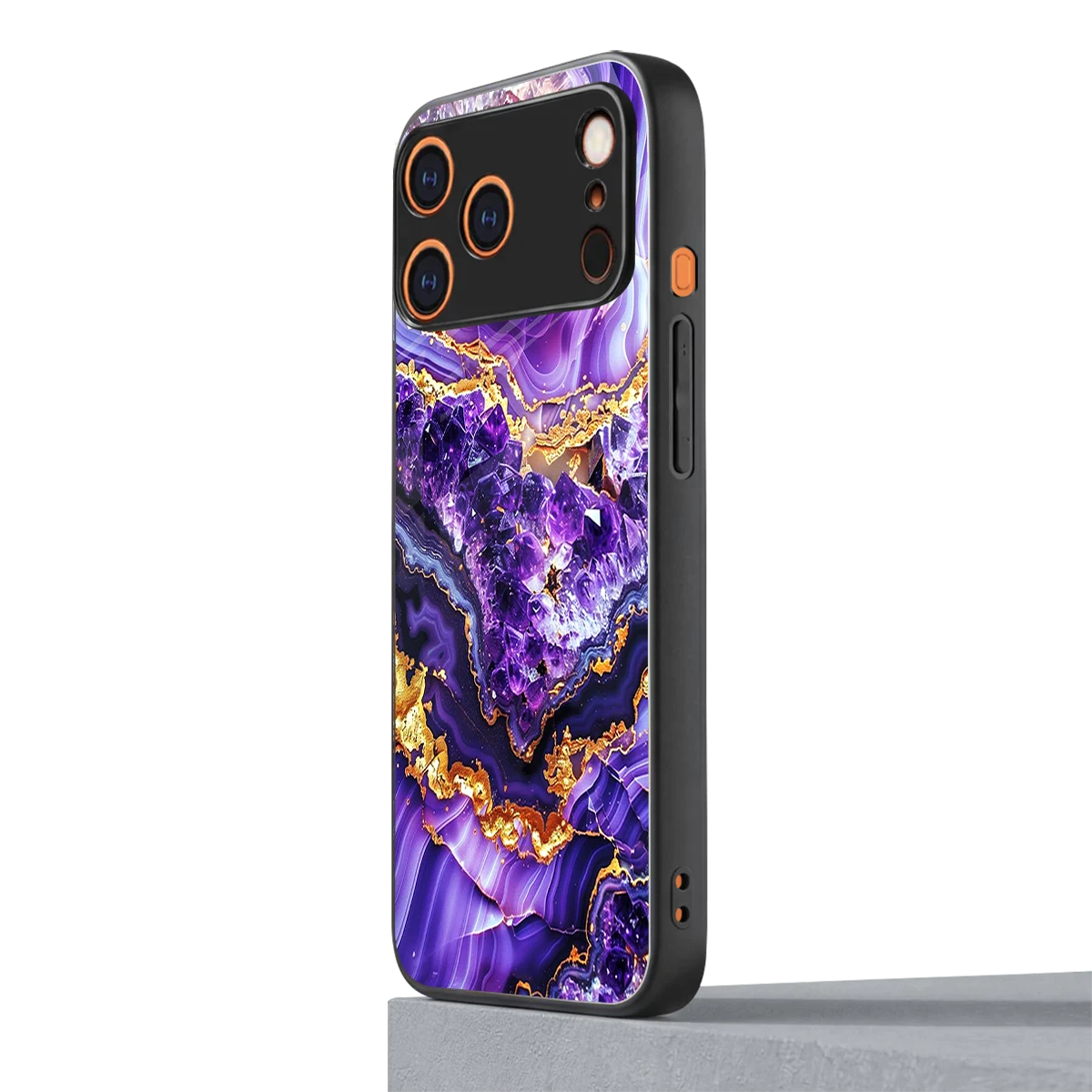 Purple Majesty iphone 17 pro mobile cover | shockproof glass phone case
