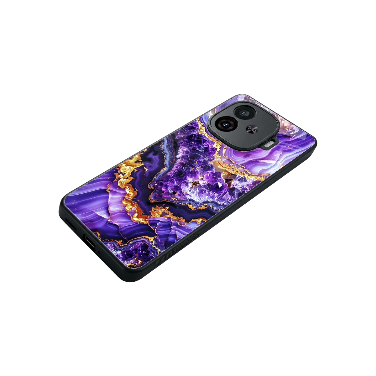 Purple Majesty stylish phone case for iqoo neo 10r 5g | glossy glass and slim fit
