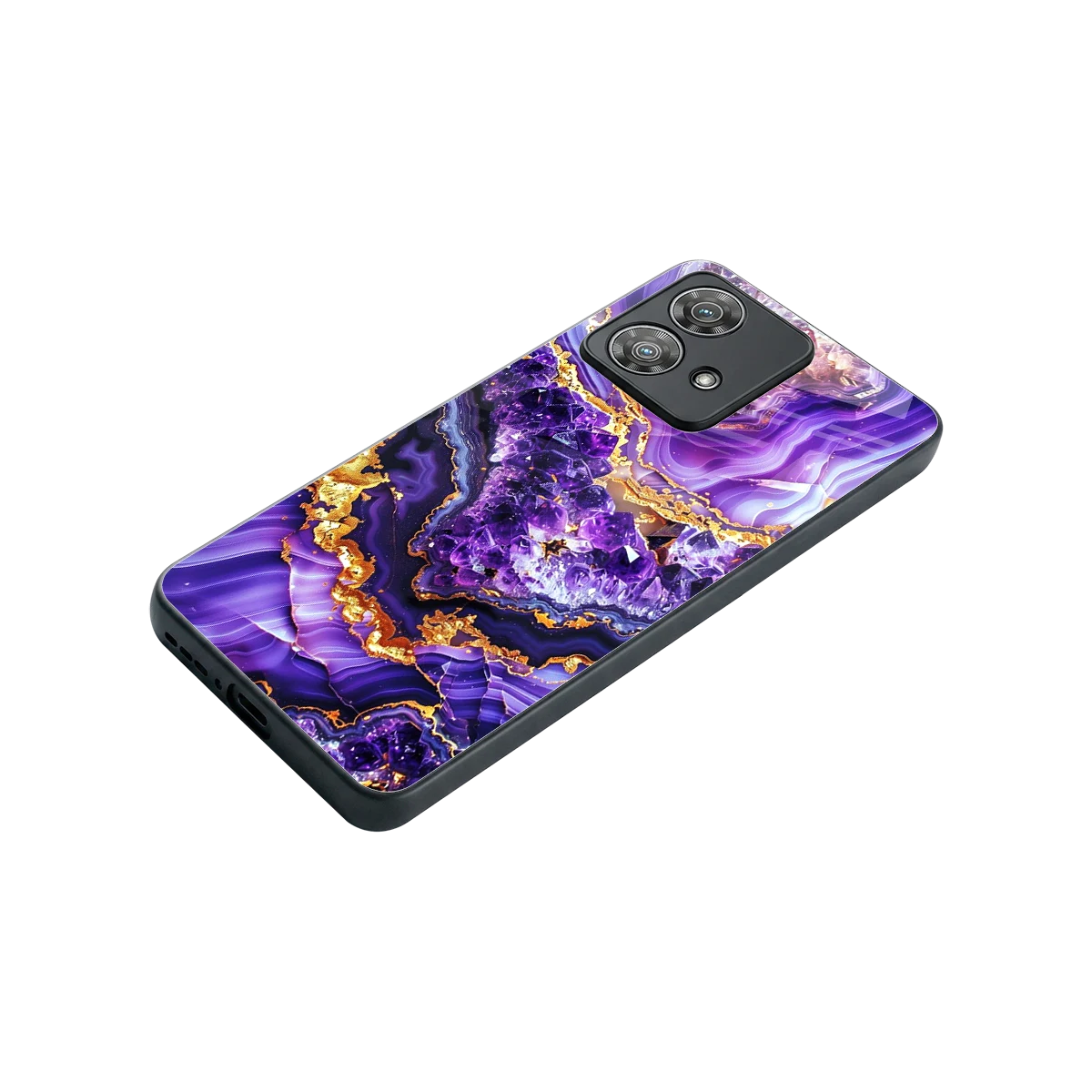 Purple Majesty stylish phone case for motorola edge 40 neo 5g | glossy glass and slim fit
