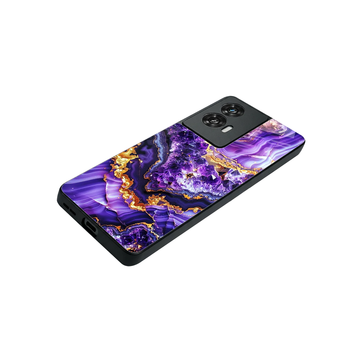 Purple Majesty stylish phone case for motorola edge 50 fusion | glossy glass and slim fit