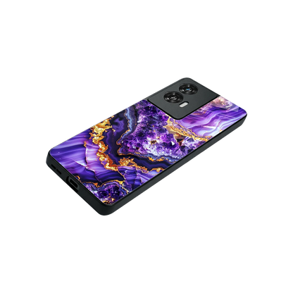 Purple Majesty stylish phone case for motorola edge 50 fusion | glossy glass and slim fit