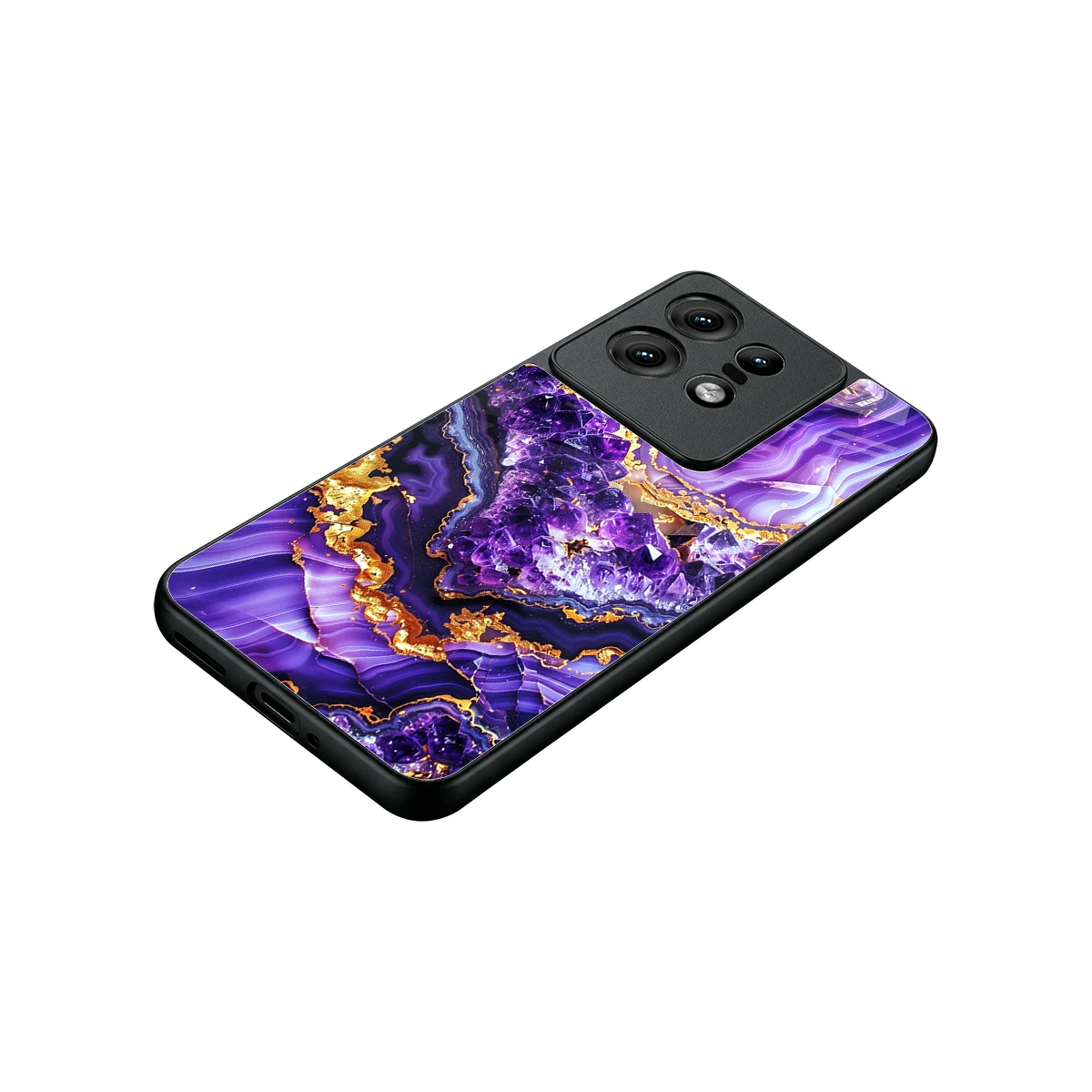 Purple Majesty stylish phone case for motorola edge 50 pro | glossy glass and slim fit