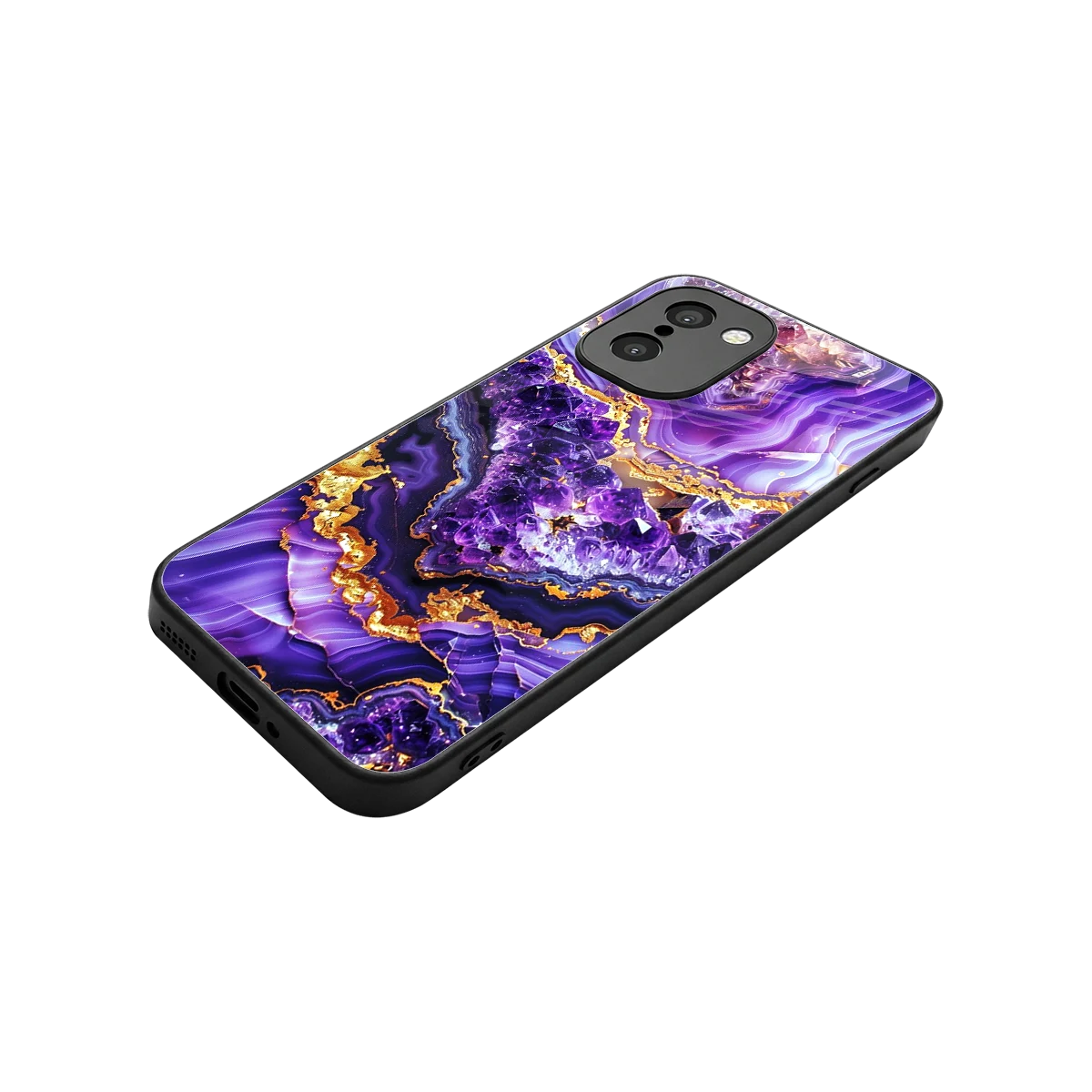 Purple Majesty stylish phone case for oneplus 15r | glossy glass and slim fit