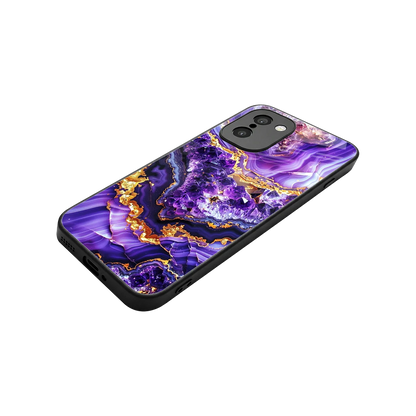 Purple Majesty stylish phone case for oneplus 15r | glossy glass and slim fit