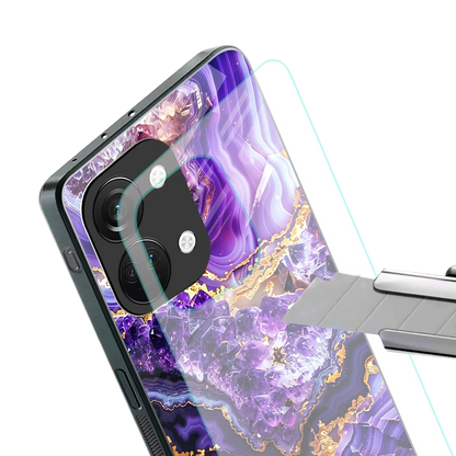 Purple Majesty stylish phone case for oneplus nord 3 | glossy glass and slim fit