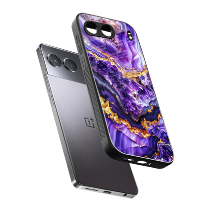 Purple Majesty sleek oneplus nord 4 cover with tempered glass back and TPU edges