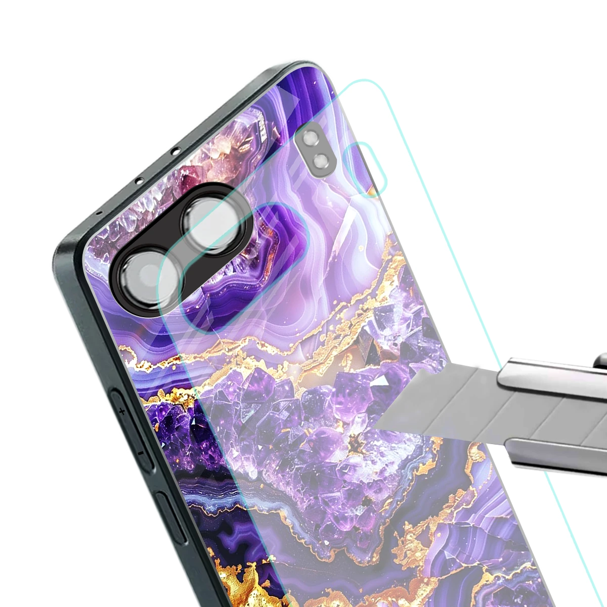 Purple Majesty stylish phone case for oneplus nord 4 | glossy glass and slim fit