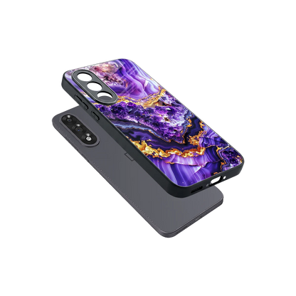 Purple Majesty sleek oneplus nord 5 cover with tempered glass back and TPU edges