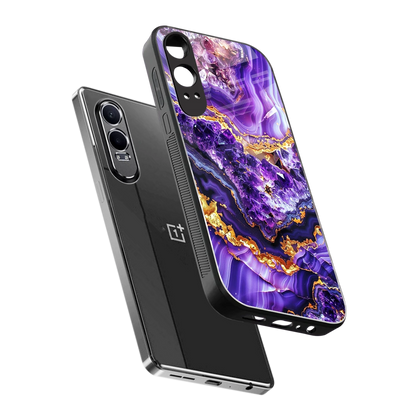 Purple Majesty sleek oneplus nord ce 4 lite cover with tempered glass back and TPU edges