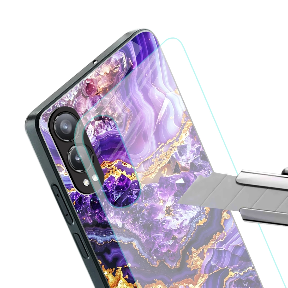 Purple Majesty stylish phone case for oneplus nord ce 4 lite | glossy glass and slim fit