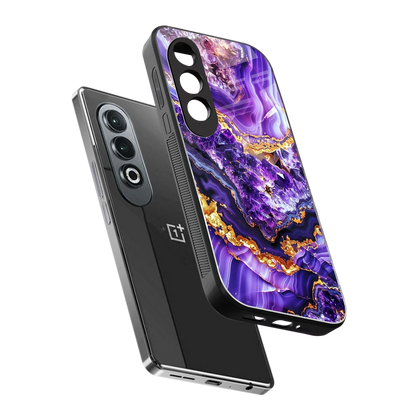 Purple Majesty sleek oneplus nord ce 4 cover with tempered glass back and TPU edges