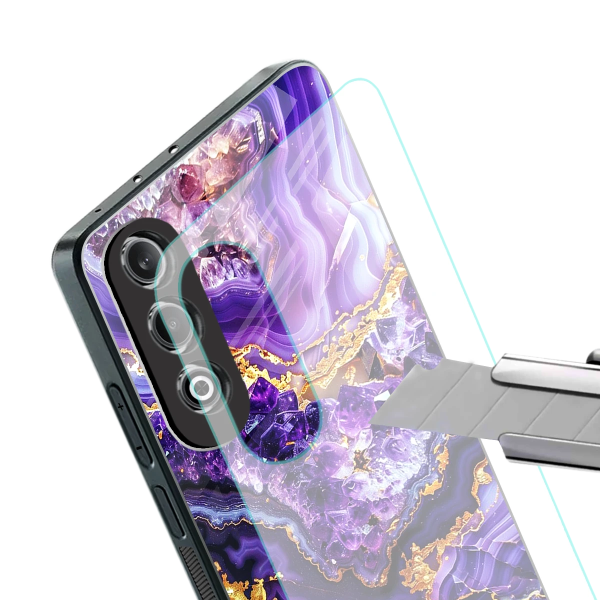 Purple Majesty stylish phone case for oneplus nord ce 4 | glossy glass and slim fit