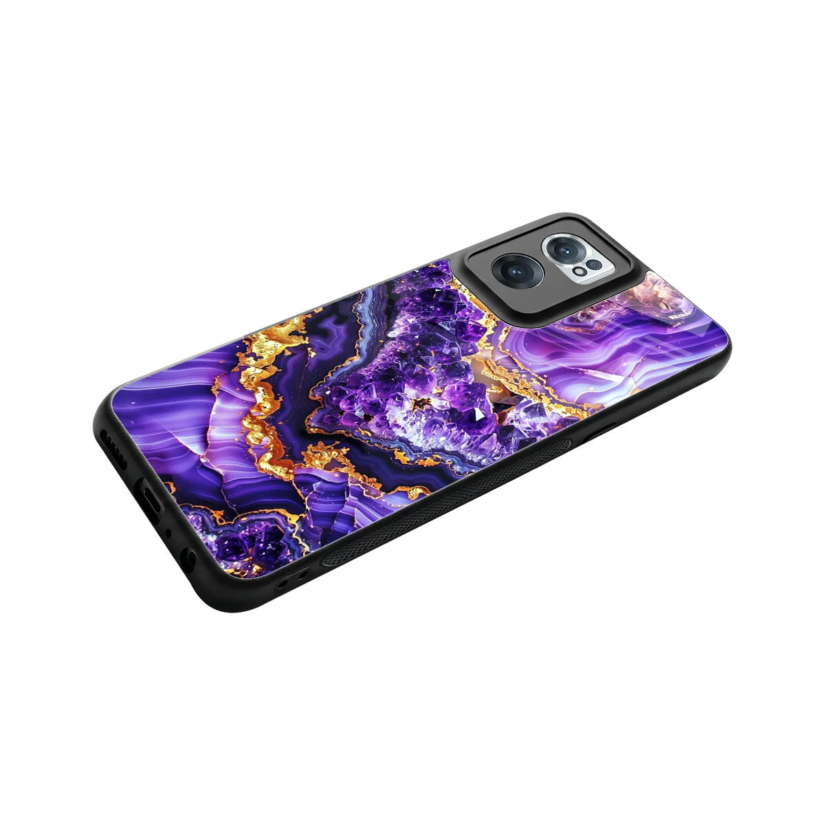Purple Majesty stylish phone case for oneplus nord ce 2 | glossy glass and slim fit