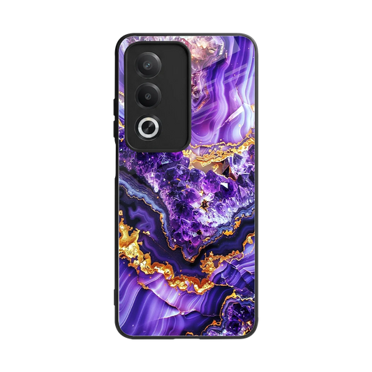 Purple Majesty back phone cover | glass case for oppo a3 pro