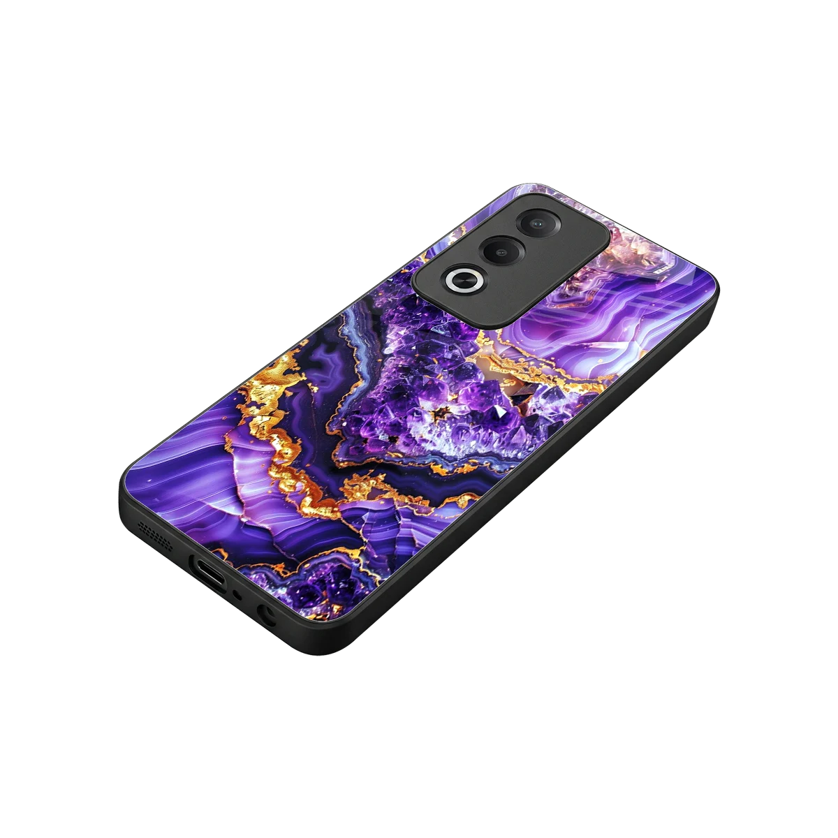 Purple Majesty stylish phone case for oppo a3 pro | glossy glass and slim fit
