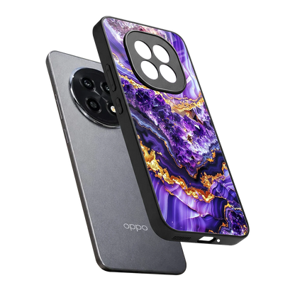 Purple Majesty sleek oppo f29 pro 5g cover with tempered glass back and TPU edges