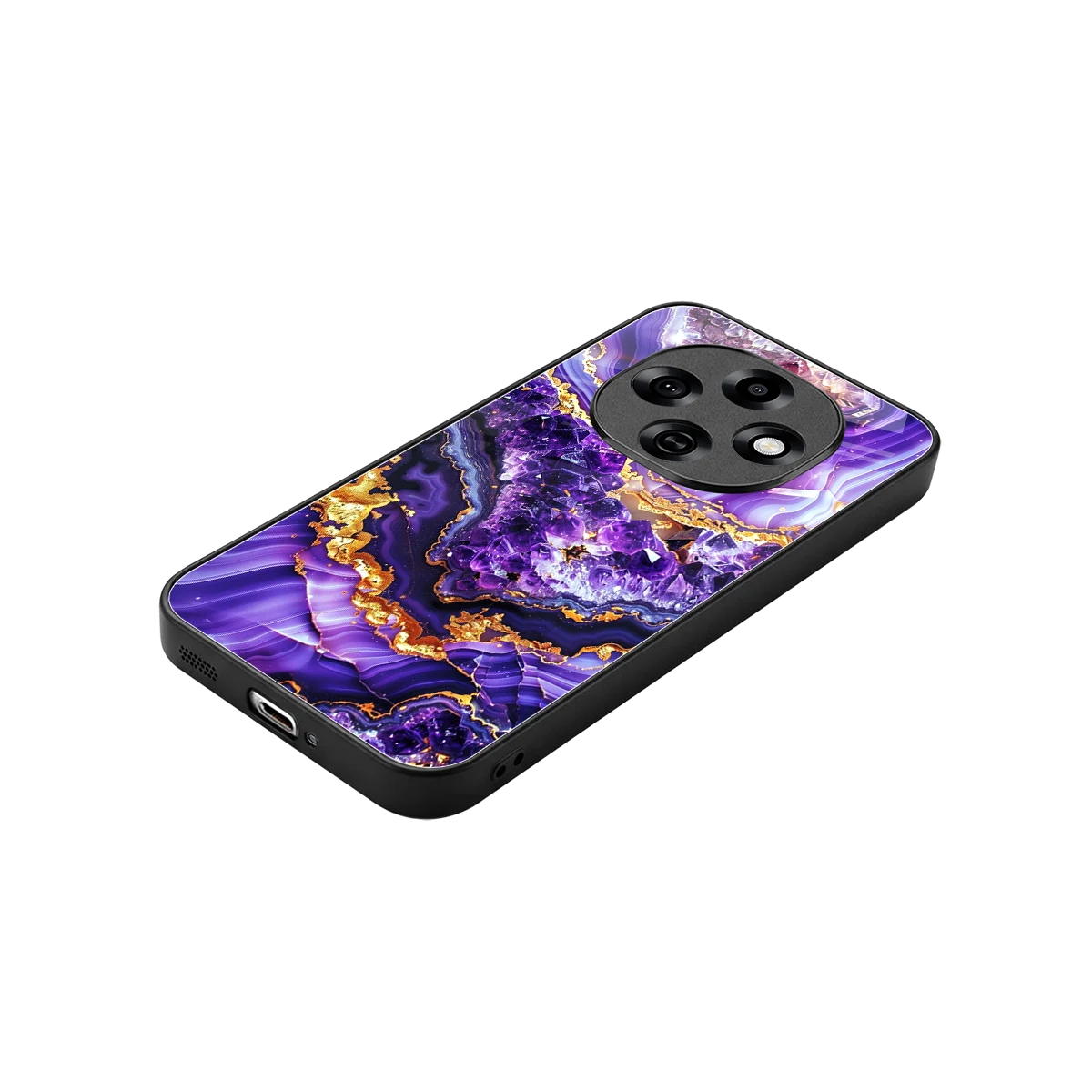 Purple Majesty stylish phone case for oppo f31 pro 5g | glossy glass and slim fit