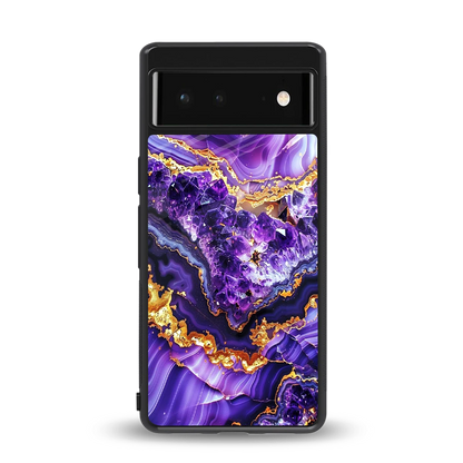 Purple Majesty back phone cover | glass case for google pixel 6