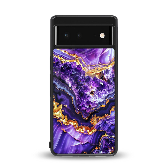 Purple Majesty back phone cover | glass case for google pixel 6a