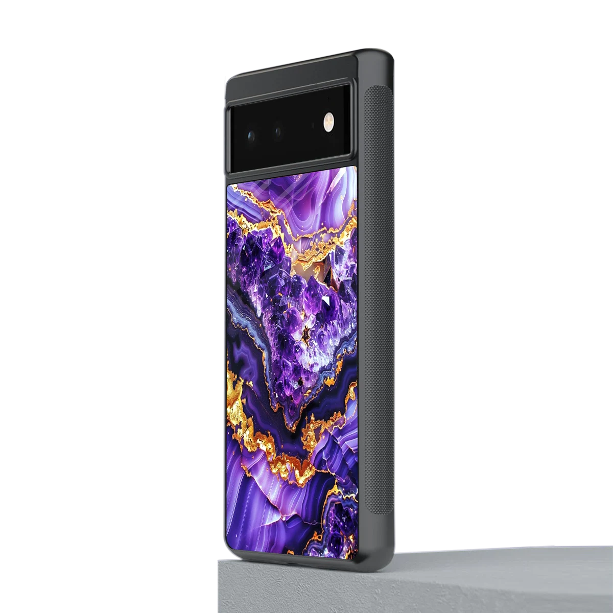 Purple Majesty stylish phone case for google pixel 6a | glossy glass and slim fit