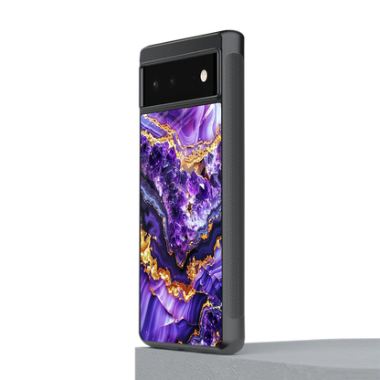 Purple Majesty stylish phone case for google pixel 6a | glossy glass and slim fit