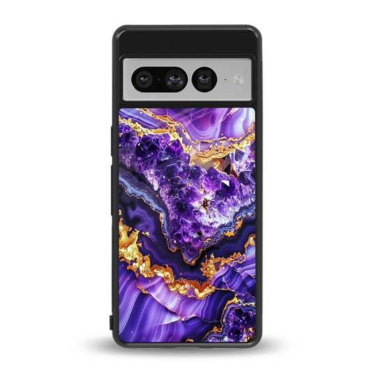 Purple Majesty back phone cover | glass case for google pixel 7 pro