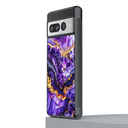 Purple Majesty stylish phone case for google pixel 7 pro | glossy glass and slim fit