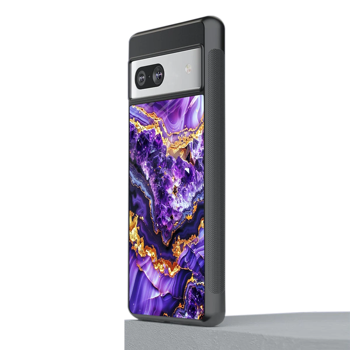 Purple Majesty stylish phone case for google pixel 7a | glossy glass and slim fit