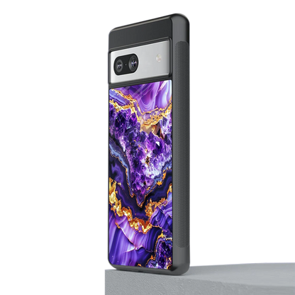 Purple Majesty stylish phone case for google pixel 7a | glossy glass and slim fit