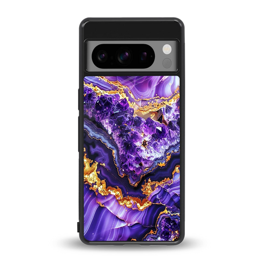Purple Majesty back phone cover | glass case for google pixel 8 pro