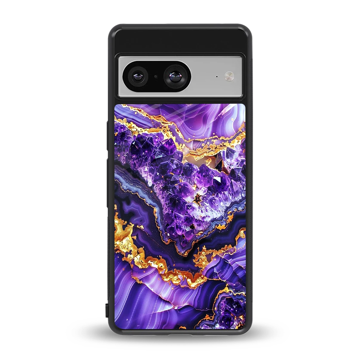 Purple Majesty back phone cover | glass case for google pixel 8