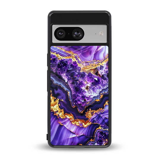 Purple Majesty back phone cover | glass case for google pixel 8