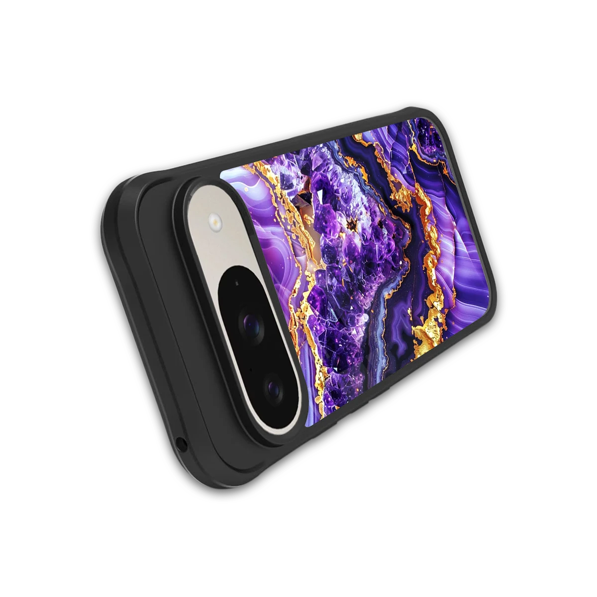Purple Majesty stylish phone case for google pixel 9 | glossy glass and slim fit
