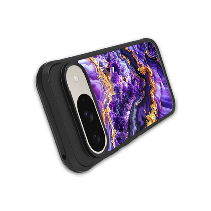 Purple Majesty stylish phone case for google pixel 9 | glossy glass and slim fit